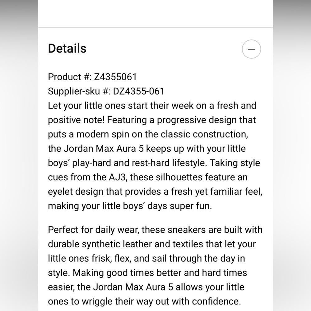 Jordan max aura 5 toddler 9c size - Picture 6 of 7
